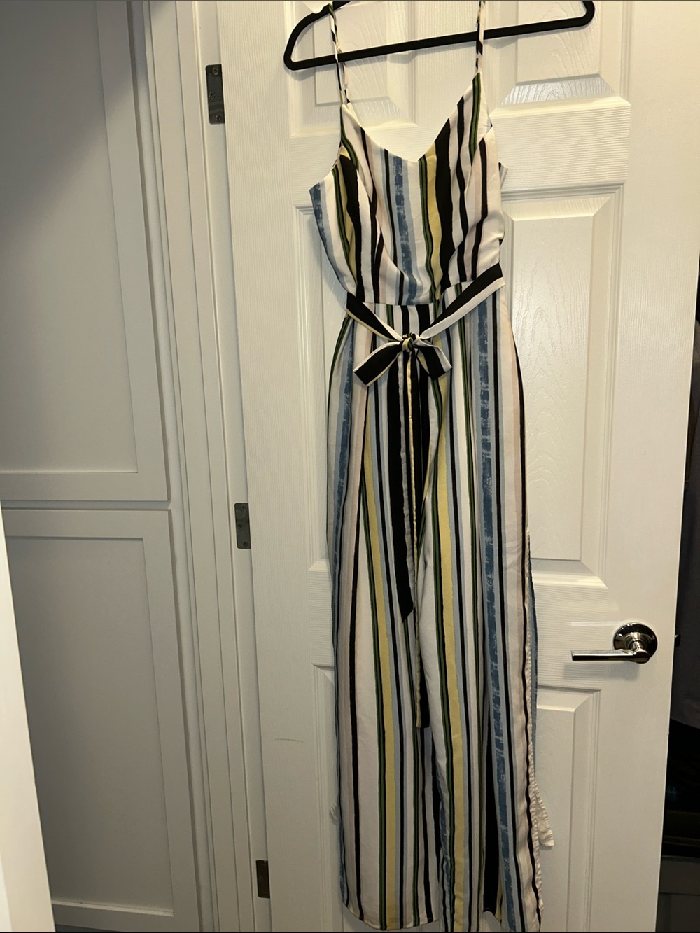 Striped Multi-Color Spaghetti Strap Jumpsuit